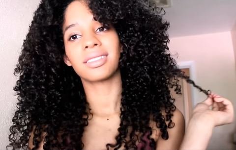 prenatal vitamins hair growth before and after pictures - Black woman with curly hair