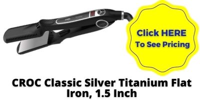 Titanium Flat Iron CROC Classic Silver NHP Approved